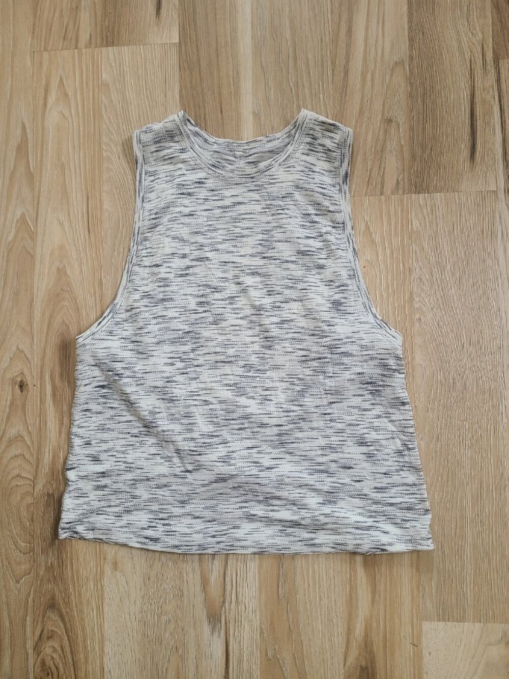 LULULEMON Cardio Squad Tank II Space Dye Black White Size 6